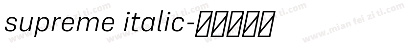 supreme italic字体转换